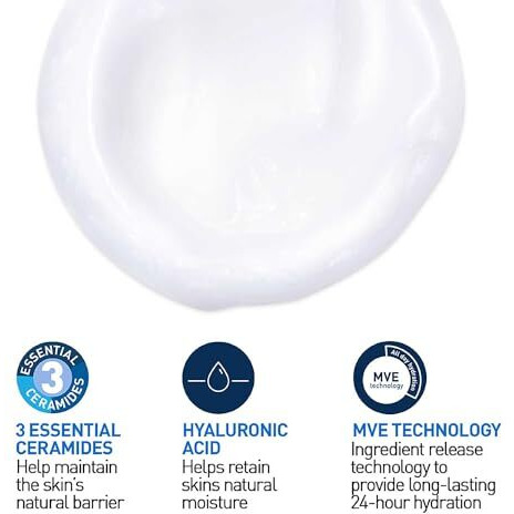 Cerave Hydrating Cleanser For Normal To Dry Skin (236Ml) - Non-Foaming Face Wash With Hyaluronic Acid And Ceramides | Non-Comedogenic, Non-Irritating And Fragrance-Free Cleanser