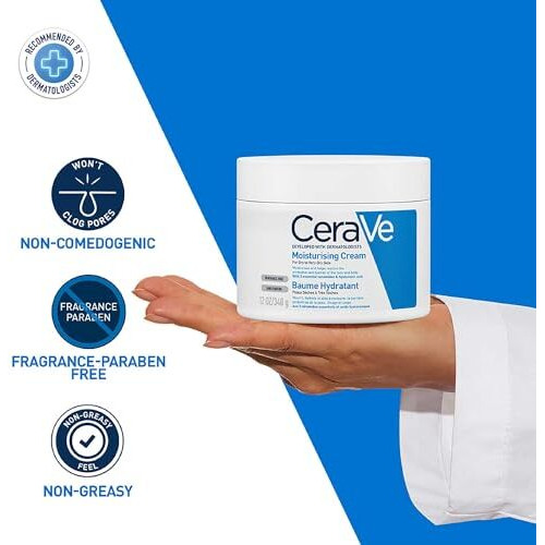 Cerave Moisturizing Cream For Dry To Very Dry Skin (340Gm) - Formulated With 3 Essential Ceramides And Hyaluronic Acid | Non-Comedogenic Moisturizer For Face And Body