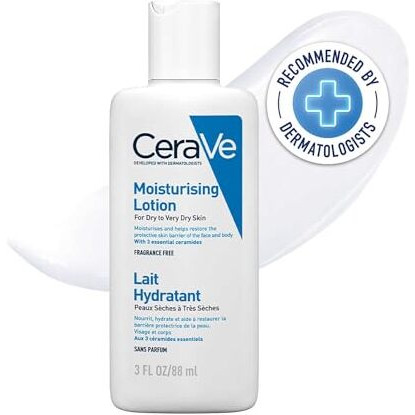 Cerave Moisturizing Lotion For Dry Skin (88Ml) - Formulated With 3 Essential Ceramides And Hyaluronic Acid | Non-Comedogenic, Oil Free And Fragrance-Free Body Lotion