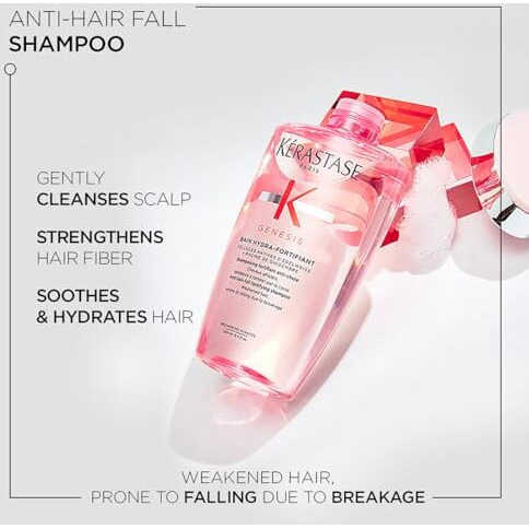 Krastase Genesis Hydra-Fortifiant Anti Hair Fall Shampoo | For Normal To Oily Hair | Infused With Ginger Root And Edelweiss Native Cells | 250Ml