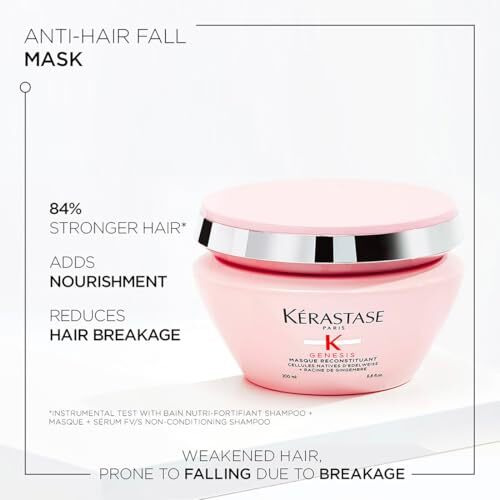 Krastase Genesis Reconstituant Hair Mask For Hair Fall Control 200Ml | Anti-Hair Fall Hair Mask | Infused With Ginger Root, Edelweiss Native Cells & Arginine