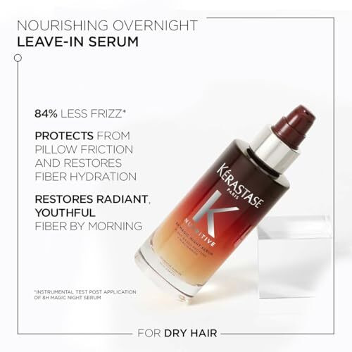 Krastase Nutritive 8H Magic Night Hair Serum 90Ml | Nourishing Overnight Hair Serum For Dry Hair | Infused With Plant-Based Proteins, Niacinamide & Glycerin