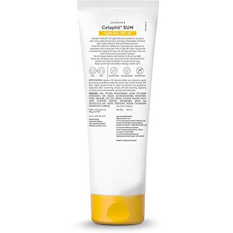 Cetaphil Sun Spf 30 Sunscreen Gel, White, Hydrate & Nourish With Chemical Free Sun Protection,100 Ml