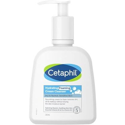 Cetaphil Hydrating Foaming Face Wash, Cream To Foam Cleanser 236Ml | Niacinamide, Pro-Vitamin B5 & And Aloe For Gentle Cleansing