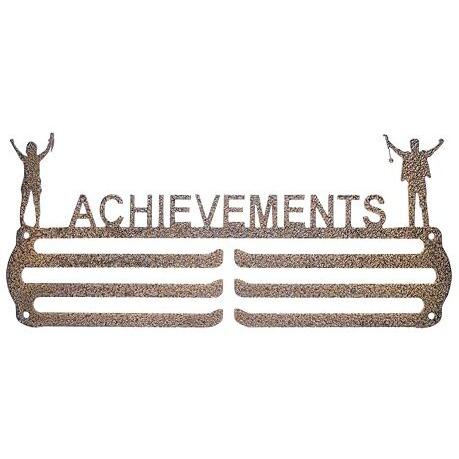 Naitik Creation Medal Hanger For Wall  Medal Holder Display Hanger | Holds Up To 70 Medals | Sports Medal Display | Medals Hanger | Premium Antique Golden (Achievements)