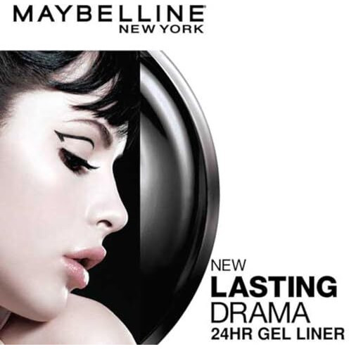 Maybelline New York Eyeliner, Intense Colour, Long-Lasting, 36Hr Wear, Lasting Drama Gel Eyeliner, Black