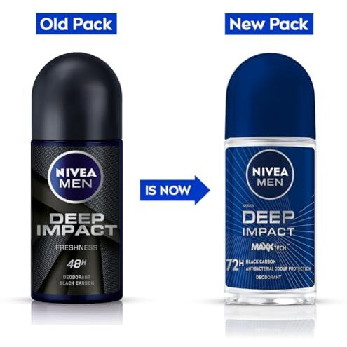 Nivea Men Deep Impact Freshness Deodorant Roll-On - For Men, 50Ml