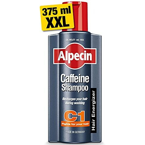 Alpecin C1 Caffeine Anti Hair Fall Shampoo 375Ml - Natural Growth And Strengthening Formula, Reduces Loss, Energizer Strong Vitalizer