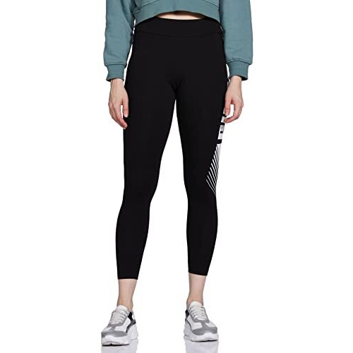 Puma Women's Fitted Mid Rise Leggings (58687501_Black_Large)