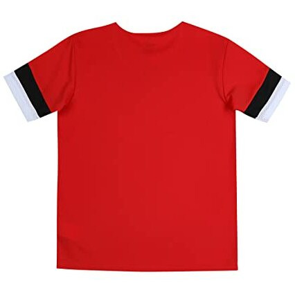 Puma Polyester Unisex Kid's Letter Print Regular Fit T-Shirt (70493801_Red-Black-White 152), 11-12 Years