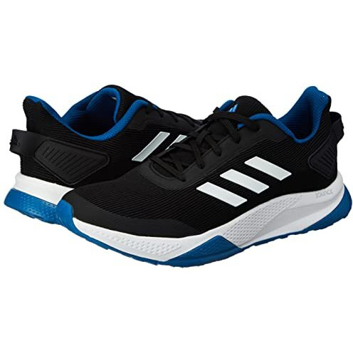 Adidas Men Synthetic And Mesh Run Steady M Running Shoes Cblack/Ftwwht/Drkroy Uk-10