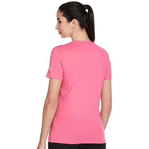 Adidas Women Cotton W Lin T Sports Slim Fit T-Shirts Art 14,(Xl),Pink