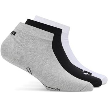 Puma Unisex-Adult Cotton Lifestyle Regular Socks 3P, Black-White-Cool Mid Gray, 39/42 (68666801)