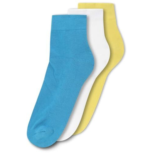 Puma Unisex-Adult Ankle Length Half Terry 3P, Celandine-White-Nrgy Blue, 39/42 (68913803)