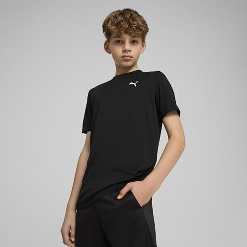 Puma Boy's Regular Fit T-Shirt (526533_Black