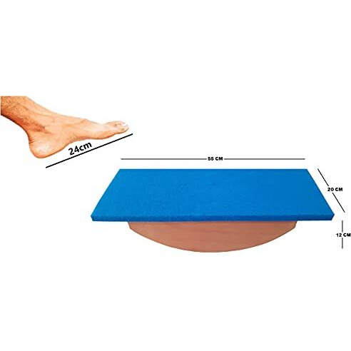 Tycoon Physio Solutions Wooden Balance Board Foot Rocker Leg Exerciser Occupational Physio Therapy,Simply Fit Board & Kids Balance Board (55 * 20 * 12Cm)
