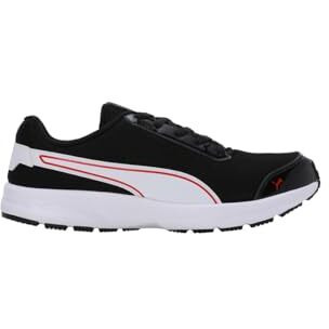 Puma Mens Kuiper Black-White-High Risk Red Running Shoe - 9 Uk (31005902)