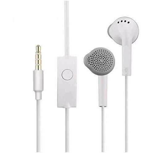 Kanget Ehs61 Wired In Ear Earphones Wired Earphones True Sound Hands-Free With 3.5Mm Jack & With Mic For All Samsung Smartphones (White)