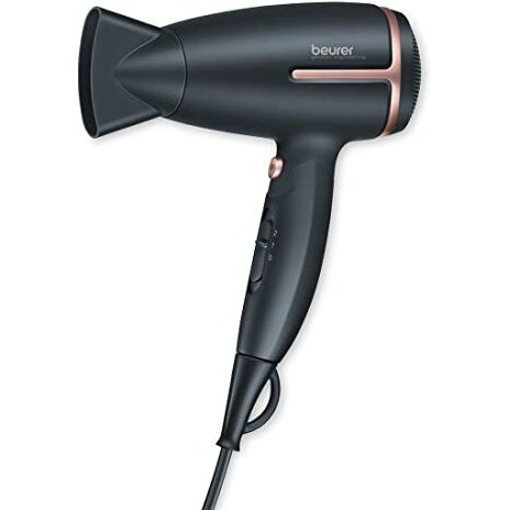 Beurer Hc25 Travel Hair Dryer 3 Years Warranty 1600 Watts, Black