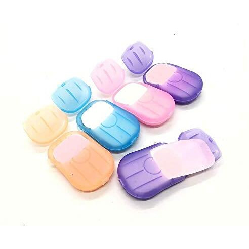 Etsap Disposable Travel Paper Soap Strips For Handwash - Travelling Scented Mini Paper Soap Sheets Flakes Cleaning Foaming Hand Washing (Pack Of 2 - Total 40 Sheets)