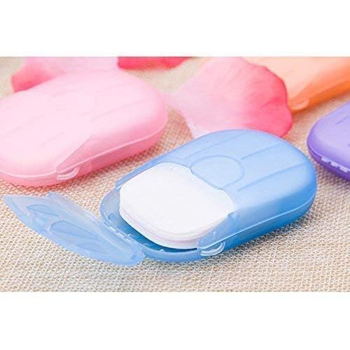 Etsap Disposable Travel Paper Soap Strips For Handwash - Travelling Scented Mini Paper Soap Sheets Flakes Cleaning Foaming Hand Washing (Pack Of 2 - Total 40 Sheets)