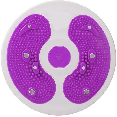 Ab Sales Twist Waist Torsion Disc Board - Rotating Balance Board For Abs, Hips & Thighs - Reflexology Magnets For Fitness & Blood Circulation - Aerobic Exercise Equipment, Purple