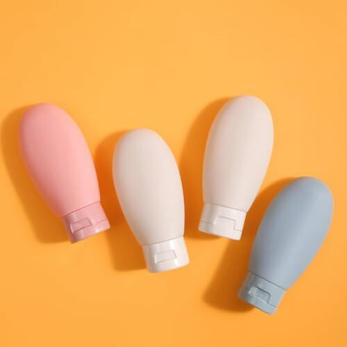 Rixtec Pack Of 3 Refillable Travel Bottles For Toiletries Silicone Container For Cream, Shampoo Hand Wash, Lotion Storage Bottle Travel Accessories Leak Proof (60 Ml)
