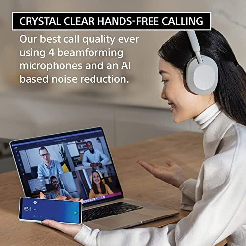 Sony Wh-1000Xm5 Best Active Noise Cancelling Wireless Bluetooth Over Ear Headphones With Mic For Clear Calling,Battery Life 30 Hours-Mid Night Blue