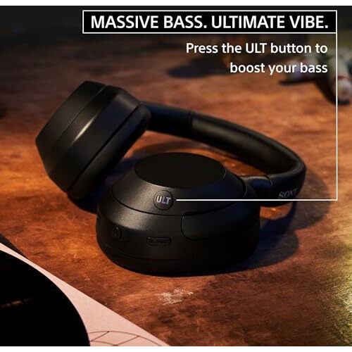 Sony Ult Wear Wh-Ult900N Noise Cancellation Wireless Bluetooth Over Ear Headphones With Massive Bass, Up To 50Hrs Battery-Grey