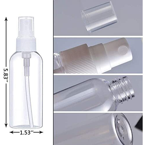 B-Bucket Etsap 100Ml Empty Refillable Fine Mist Sprayer Atomizer Spray Bottle With Ultra-Fine Mist Pump And Cap, For Home/Travel/Beauty/Makeup/Sanitizer-100Ml,Transparent (Pack Of 2)