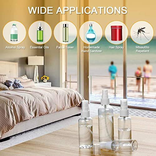 B-Bucket Etsap 100Ml Empty Refillable Fine Mist Sprayer Atomizer Spray Bottle With Ultra-Fine Mist Pump And Cap, For Home/Travel/Beauty/Makeup/Sanitizer-100Ml,Transparent (Pack Of 2)