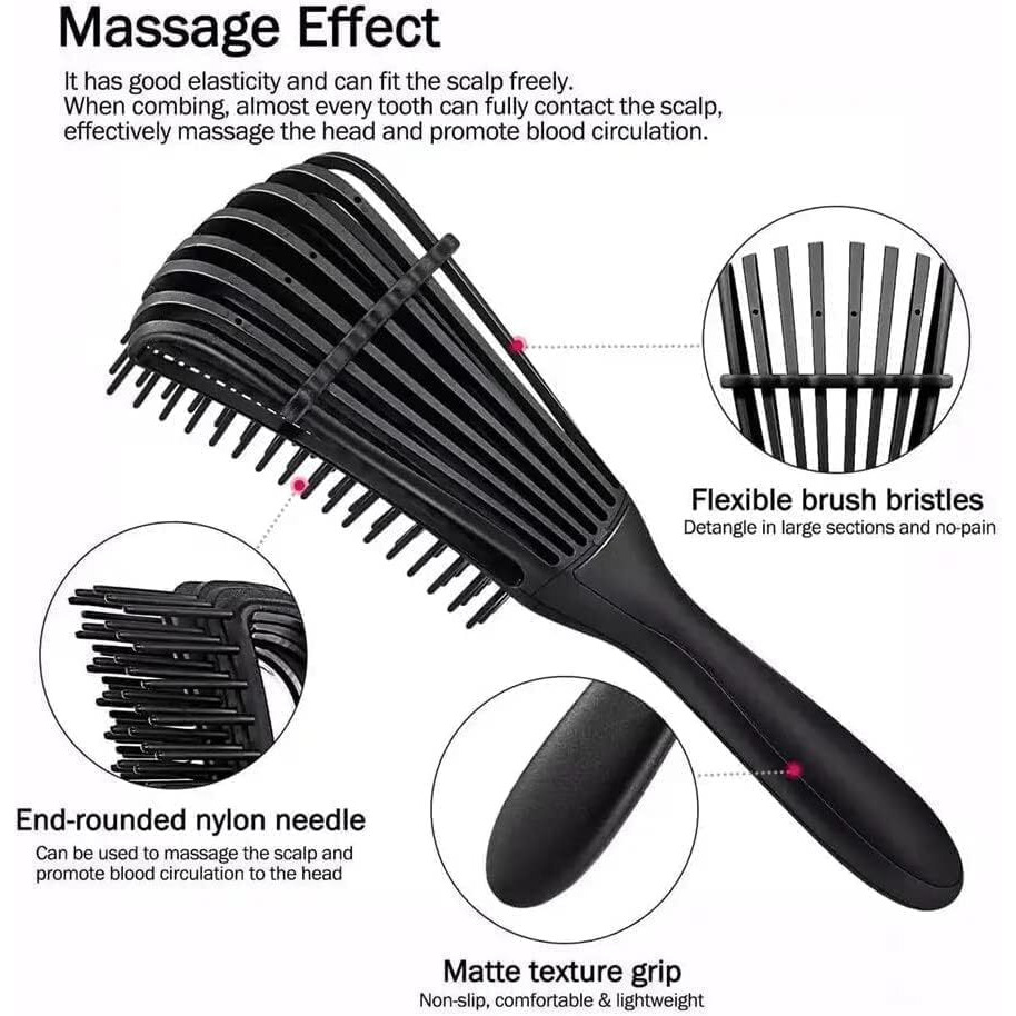 Etsap Detangler Hair Brush For Curly Hair Comb For Women Men & Kids | Comb For Curly Wavy Hair Pain Free Hair Detangling Brush | Curl Brush For Hair Styling Dry & Wet Hair Brush | Curly Hair Product Detangle Comb