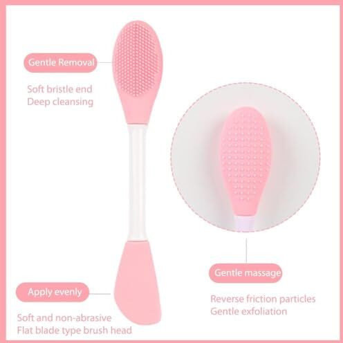 Etsap Silicone Face Mask Applicator, Facial Mask Brushes For Mud, Charcoal, Clay Mixed Mask, Soft Makeup Beauty Brush Tools For Apply Cream, Lotion (2 Packs)