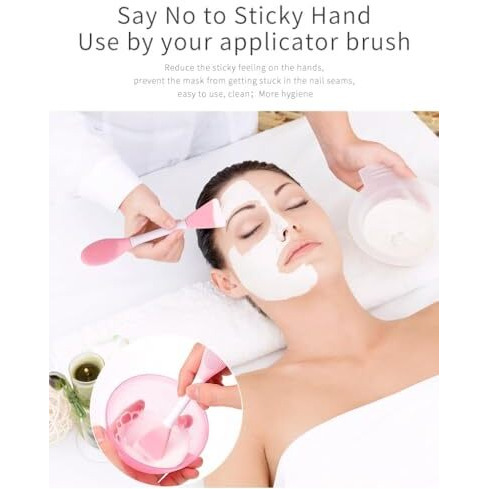Etsap Silicone Face Mask Applicator, Facial Mask Brushes For Mud, Charcoal, Clay Mixed Mask, Soft Makeup Beauty Brush Tools For Apply Cream, Lotion (2 Packs)