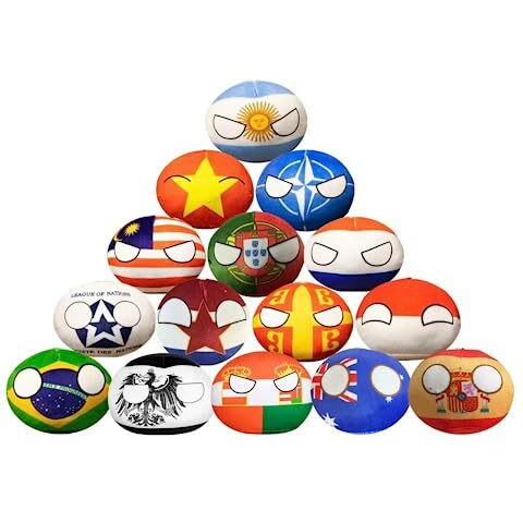 Homkt 15Pcs Country Ball Plushies Countryballs Plushies Plush Charm Country Balls For The Gift Of Children 4In