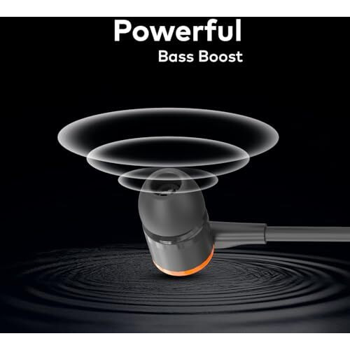Itel L20 Pro In Ear Wired Headphones | 14Mm Super Bass Driver | Built-In Music & Call Control | In-Line Microphone | 1.2M Cable Length | Black