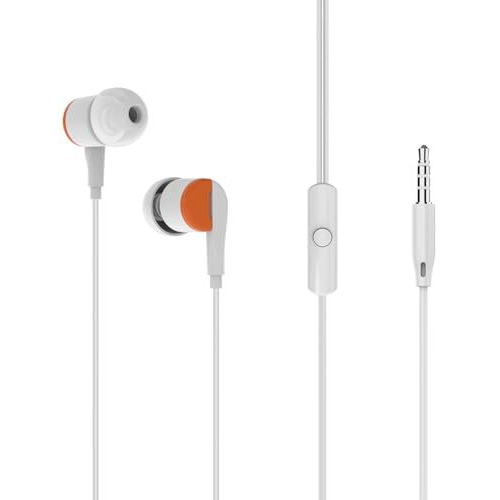Itel L20 Pro In Ear Wired Headphones | 14Mm Super Bass Driver | Built-In Music & Call Control | In-Line Microphone | 1.2M Cable Length | White