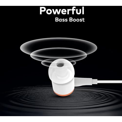 Itel L20 Pro In Ear Wired Headphones | 14Mm Super Bass Driver | Built-In Music & Call Control | In-Line Microphone | 1.2M Cable Length | White