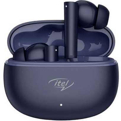 Itel Buds Ace 2 Tws Earbuds - Quad Mic Enc, 13Mm Bass Boost Drivers, 50 Hours Playtime, Fast Charging, Ipx5 Water Resistant, Bluetooth 5.0, Type-C Charging (Blue)