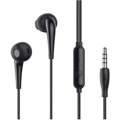 Oraimo In-Ear Wired Earphones | 1.2M Cable | 3.5Mm Jack | Airing Design (Black)