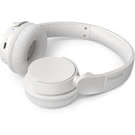 Philips Audio Tah4209Wt Bluetooth Headphone With Lightweight And Foldable Design, 32Mm Neodynamic Drivers, 55H Playtime, Usb Type-C Fast Charging, Built-In Mic For Smartphone, Laptop, Tablet (White)