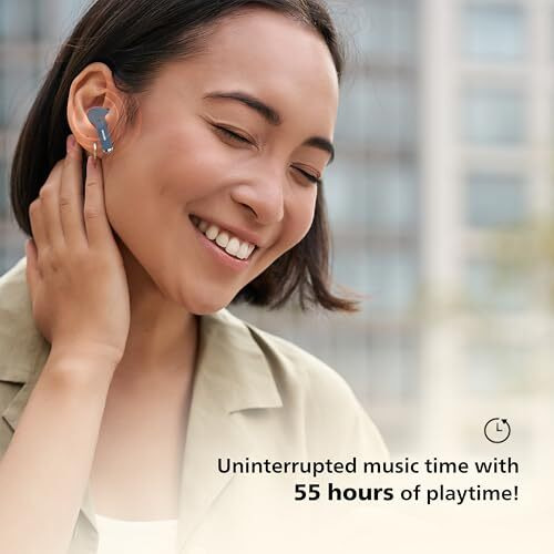 Philips Audio Tat1169Bl/94 True Wireless In Ear Earbuds With Pocket Sized Charging Case, Play Time Upto 55Hrs, 12Mm Dynamic Drivers, Inbuilt Mic, Ipx4 Splash & Sweat Resistant (Blue)