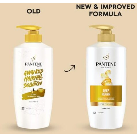 Pantene Advanced Hairfall Solution, Total Damage Care Shampoo, Pack Of 1, 650Ml, Gold