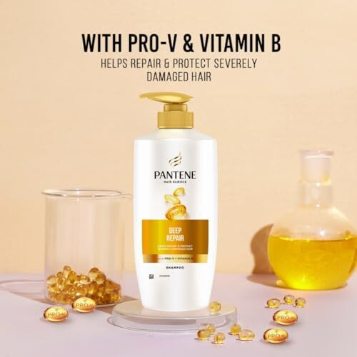 Pantene Advanced Hairfall Solution, Total Damage Care Shampoo, Pack Of 1, 650Ml, Gold