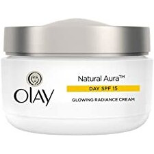 Olay Natural Aura Day Cream With Spf 15 | Glowing Radiance Cream | With Niacinamide And Vitamin E | Normal, Oily, Dry, Combination Skin | 50G