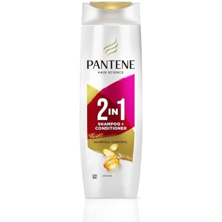 Pantene Advanced Hairfall Solution, 2In1 Hairfall Control Shampoo + Conditioner, Pack Of 1, 180Ml, Pink