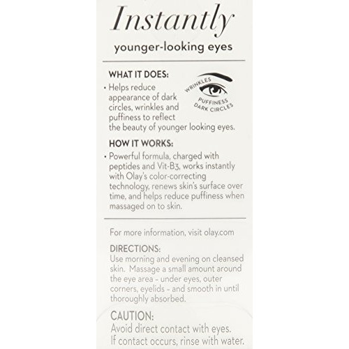 Olay Eye Cream | Reduces Dark Circle, Wrinkles And Puffiness | With Peptides And Niacinamide | Normal, Oily, Dry & Combination Skin L Paraben & Sulphate Free | (15Ml, (Ultimate Eye Cream)