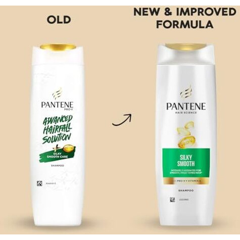 Pantene Advanced Hairfall Solution, Anti-Hairfall Silky Smooth Shampoo For Women, 180Ml