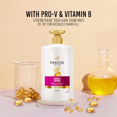 Pantene Advanced Hairfall Solution, Hairfall Control Shampoo, Pack Of 1, 1000Ml, Pink