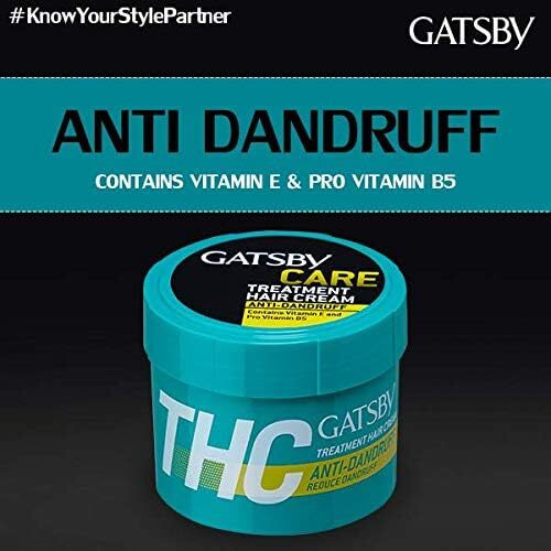 Gatsby Treatment Hair Cream For Normal Hair- Anti Dandruff, Contains Conditioning Agents, Vitamin E & Pro Vitamin B5, Non Sticky, Non Greasy, Fresh Spicy Citrus Fragrance, 250 Gm